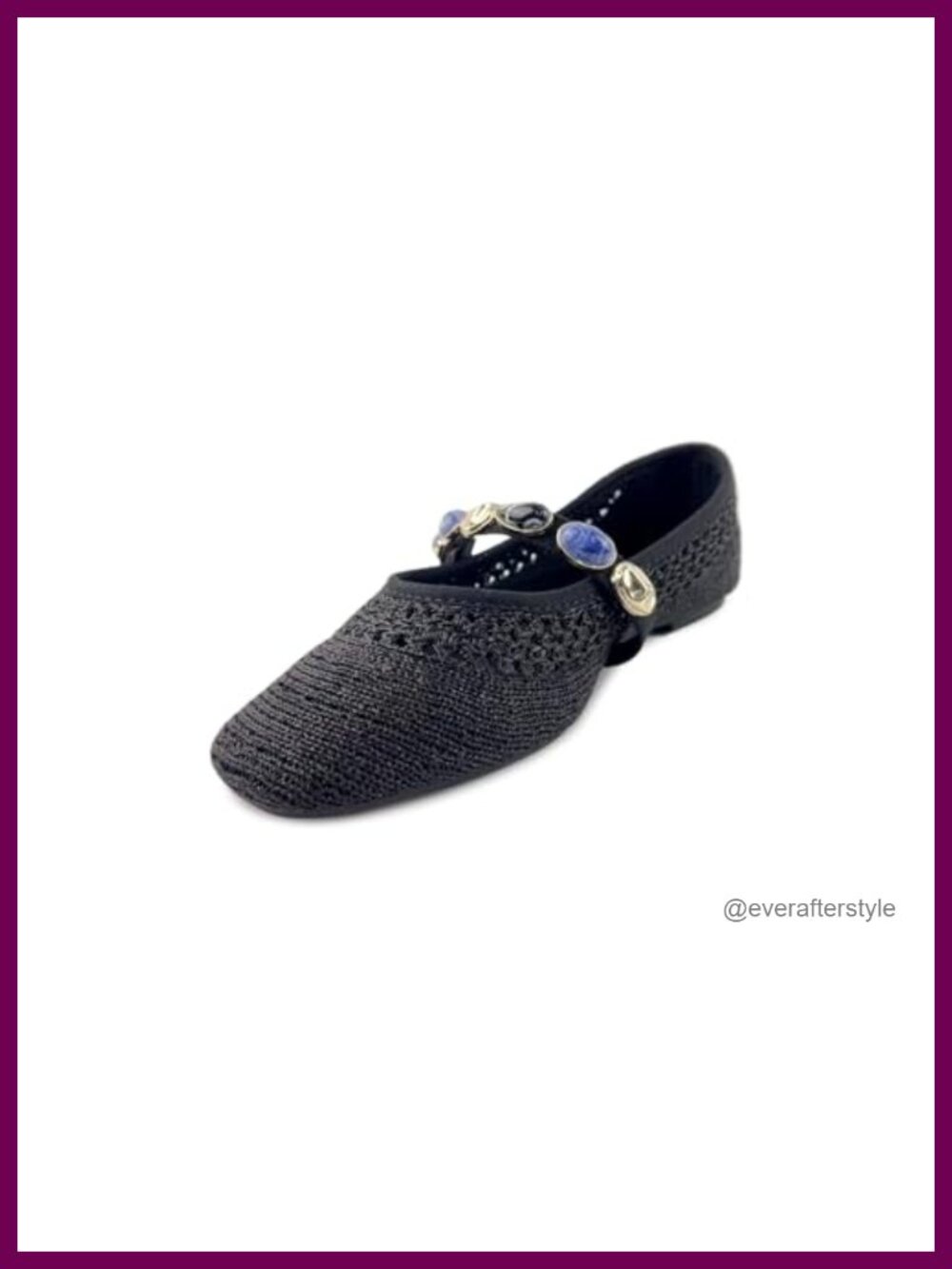 Womens Zeta Stones Knit Flats with Molded Sock Cushion and Adjustable Strap